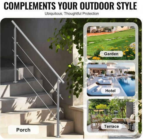 Vevor Handrails 59in Outdoor Steps 3 Crosses Porch Deck Bxgslzfs150cbu3ngv0