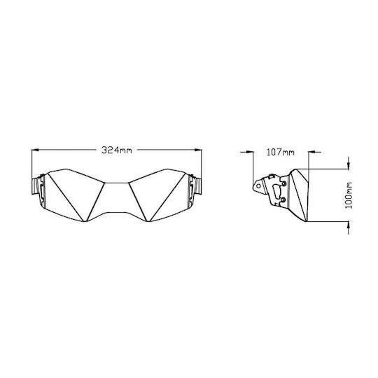Puig Motorcycle Headlight Protector Triumph Tiger Gray