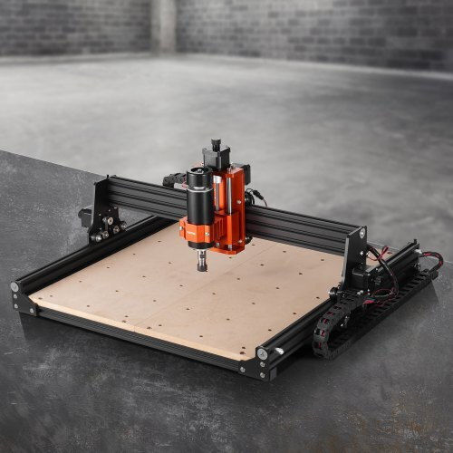 Vevor CNC Router Machine 400x400x60mm 300W 3 Axes Grbl 1200rpm Offline Controller Wood Acrylic MDF PVC Plastic Foam Skdkj4040cm04tpdjv2