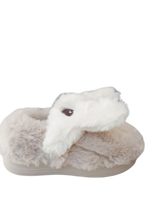 Kids Slippers Beige