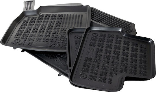 Rezaw Plast Set of Front and Rear Mats Tray Type 4pcs from Rubber for Kia Ceed Hyundai i30 Black