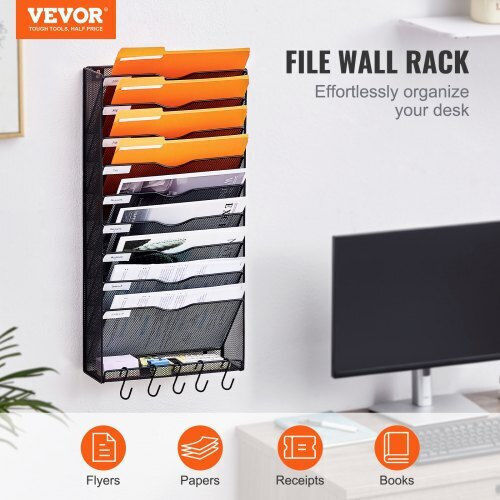 Vevor Wandregal Mesh 1 Stück 10 Fächer Büro Schule Wjbgjhswjsws0oid1v0