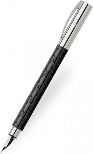 Faber-Castell Ambition Fountain Pen Medium Steel with Black Ink