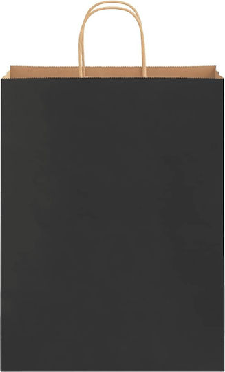 vidaXL Χάρτινη Τσάντα για Δώρο Μαύρη 32x42x12εκ. 250τμχ