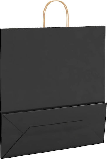 vidaXL Paper Bag for Gift Black 45x48x17cm. 250pcs