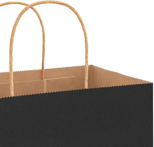vidaXL Paper Bag for Gift Black 45x48x17cm. 250pcs