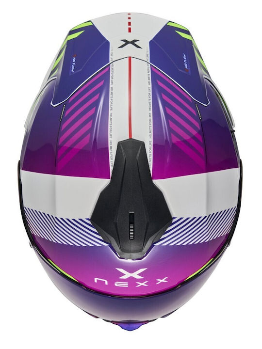 Nexx Y.100R Fade Purple / White Motorradhelm Volles Gesicht DOT / ECE 22.06 1575gr mit Pinlock
