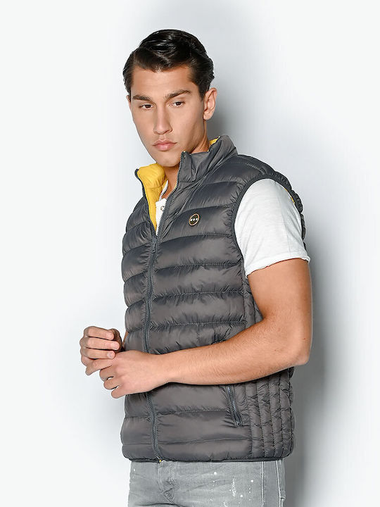 Brokers Jeans Jacket Puffer Grey-yellow