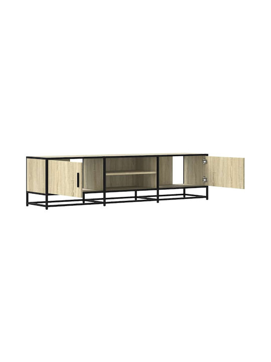 TV Stand Made of Metal and Wood Sonoma Oak M160xD35xH41cm