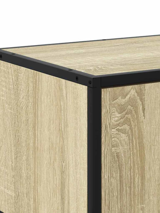 TV Stand Made of Metal and Wood Sonoma Oak M160xD35xH41cm