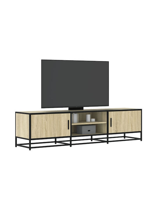 TV Stand Made of Metal and Wood Sonoma Oak M160xD35xH41cm