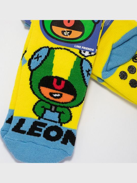 Kids' Socks Non-Slip Brawl Stars Yellow