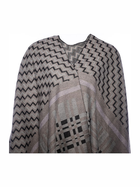 Women's Poncho Taupe