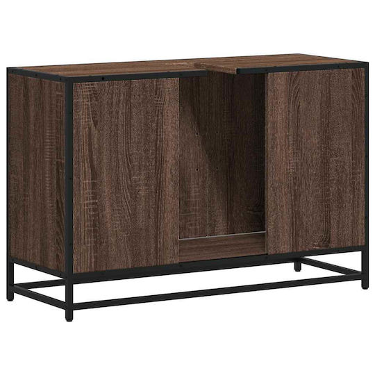 vidaXL Πάγκος χωρίς Νιπτήρα Μ90xΒ33xΥ60cm Καφέ Δρυς
