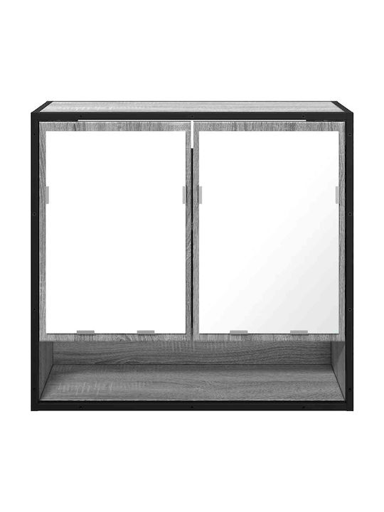 vidaXL Oglindă de Baie cu Dulap 65x20cm Gri