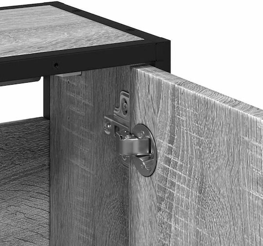 vidaXL Bathroom Mirror made of Metal with Cabinet 65x20cm Gray