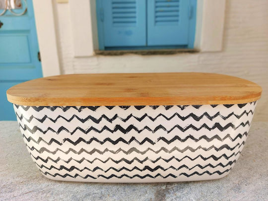 Cutie de pâine Lemn Albă 35x18x14cm
