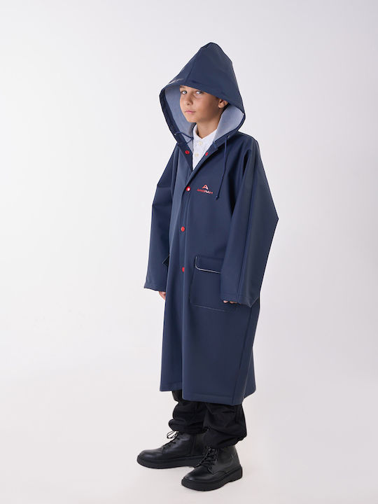 Walker Flex X-long Waterproof Kids Coat with Hood Blue