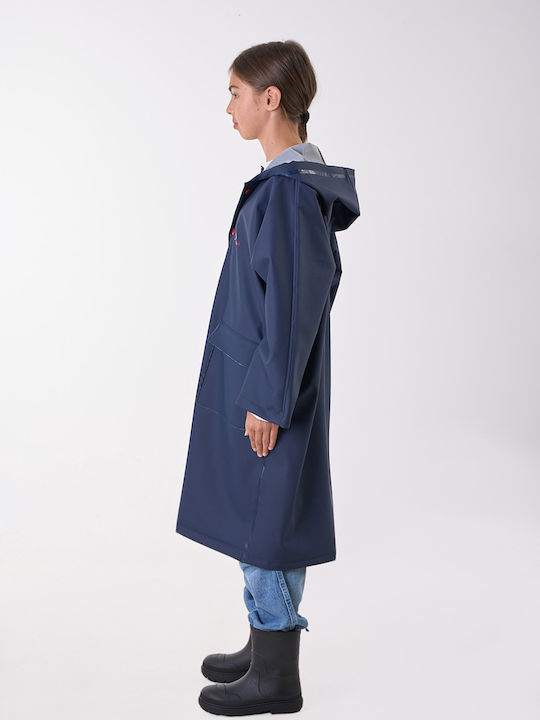 Walker Flex X-long Waterproof Kids Coat with Hood Blue