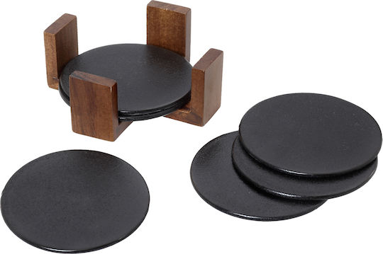 Cryspo Trio Rund Untersetzer Hölzernes 10cm 6Stück