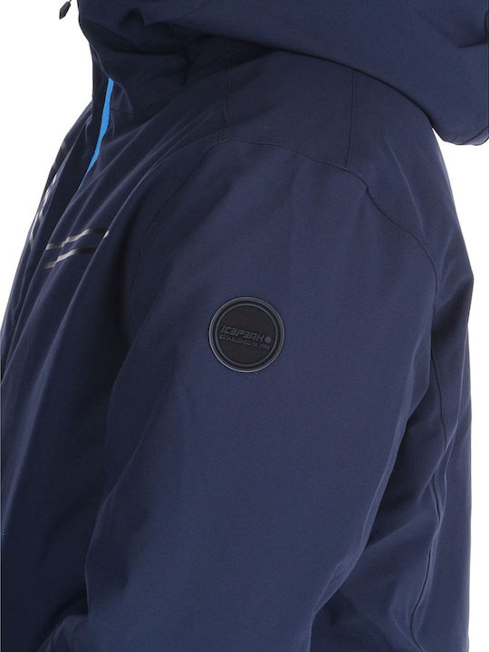 Icepeak 56130839-390 Ανδρικό Μπουφάν για Σκι & Snowboard Navy Μπλε