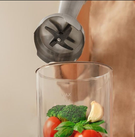 Cecotec 1200MAX Retro Blender De Mână Cu Tijă Din Inox 1200W Roșu