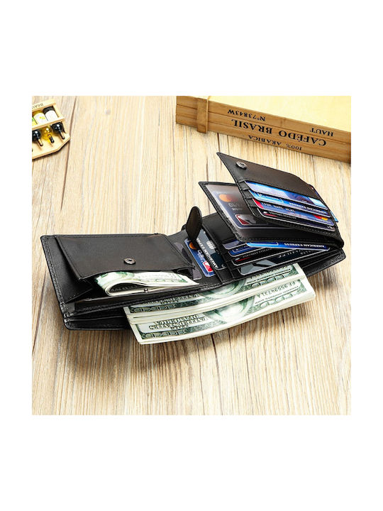 Leather Men's Wallet Classic with RFID Black
