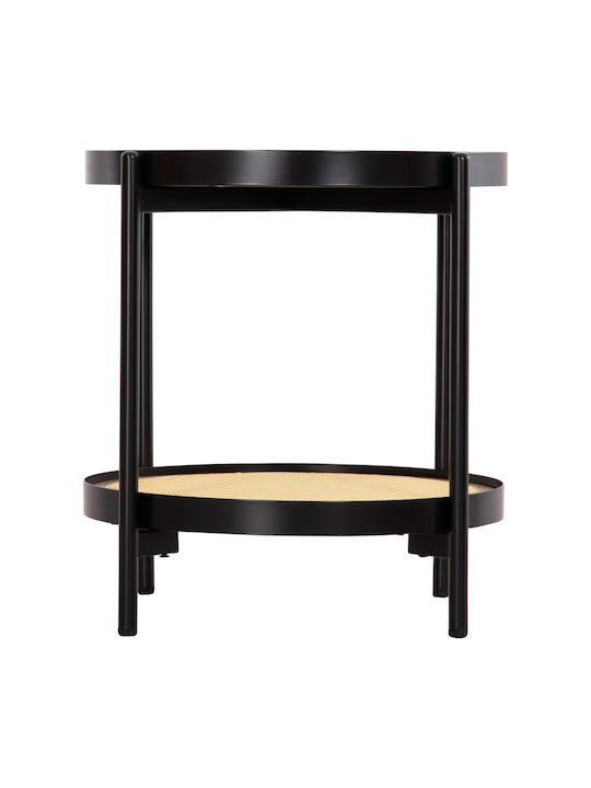 Round Side Table Seitz Glass Natural M50xL50xH55.5cm