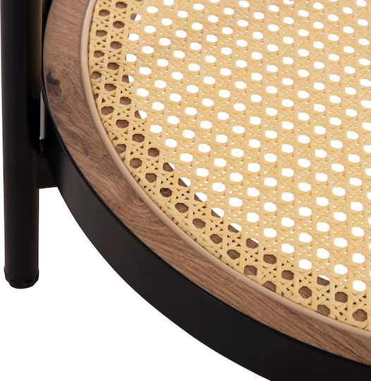 Round Side Table Seitz Glass Natural M50xL50xH55.5cm