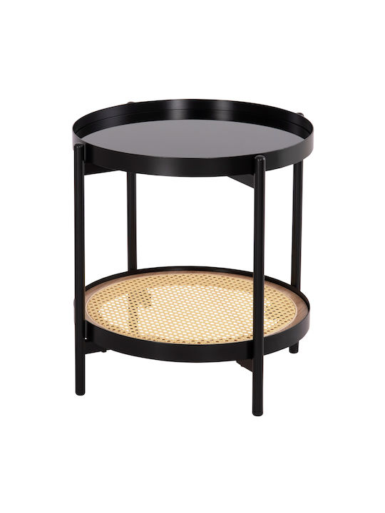 Round Side Table Seitz Glass Natural M50xL50xH55.5cm