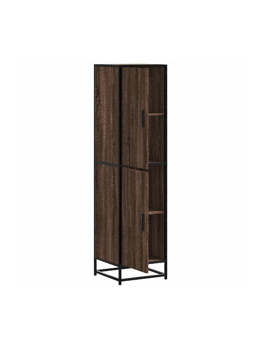Cabinet Storage Made of Metal & Wood L35.5xW35xH139cm