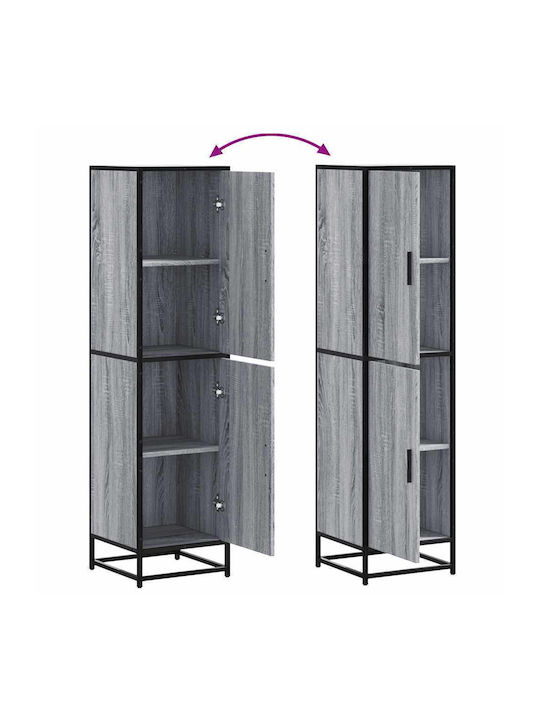 Cabinet Storage Made of Metal & Wood L35.5xW35xH139cm