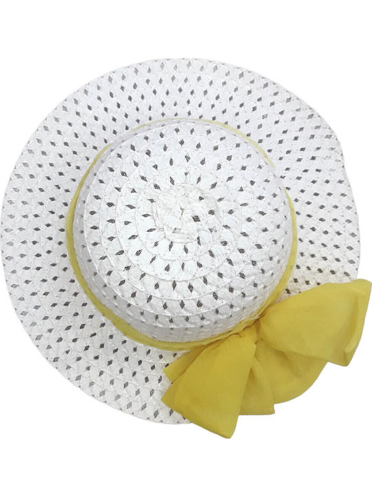 Domina Palarie Copii Fedora Albă