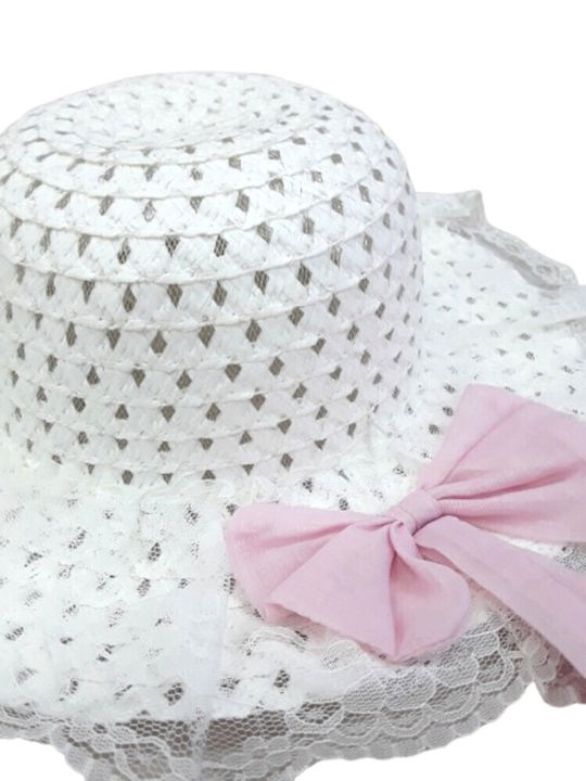 Domina Kids' Hat Fedora Straw White