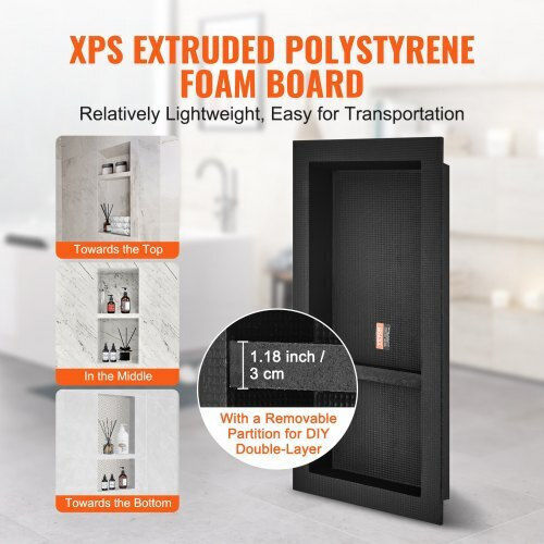 Vevor Corner Wall Mounted Bathroom Shelf Plastic Black