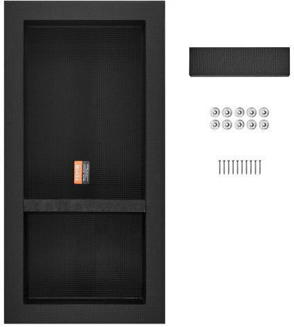 Vevor Corner Wall Mounted Bathroom Shelf Plastic Black