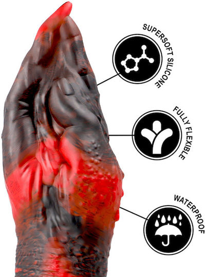 Epic Glass Dildo With Suction Cup Black 16cm