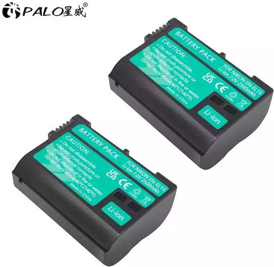 Nikon EN-EL15 Akku Dual USB Ladegerät LCD Display 2 Stück Akku
