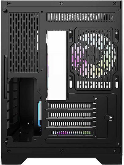 Darkflash FT350 Gaming Midi Tower Κουτί Υπολογιστή με Πλαϊνό Παράθυρο και RGB Φωτισμό Μαύρο