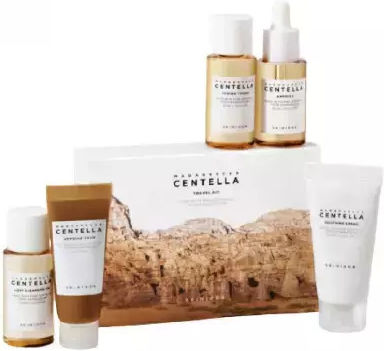 Skin1004 Madagascar Centella Travel Kit Skin Care Set for Moisturizing, against Acne & Brightening 6pcs