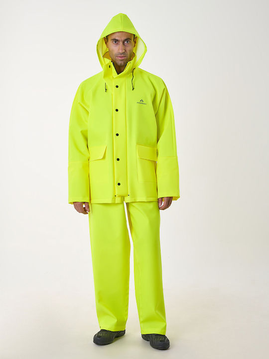 Anorak Waterproof Suit Avenue Long Fluorescent Yellow