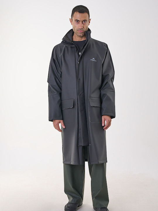 Anorak Waterproof Trench Coat Street X-long Black