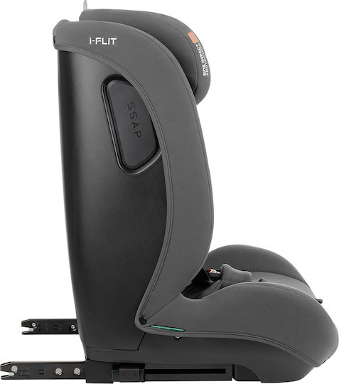 Kikka Boo i-Flit Baby Car Seat i-Size with Isofix Light Grey 9-36 kg