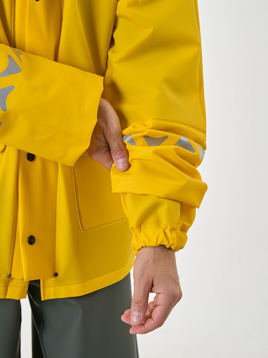 Anorak Αδιάβροχο Σακάκι Ανακλαστικό Street R Long Κίτρινο