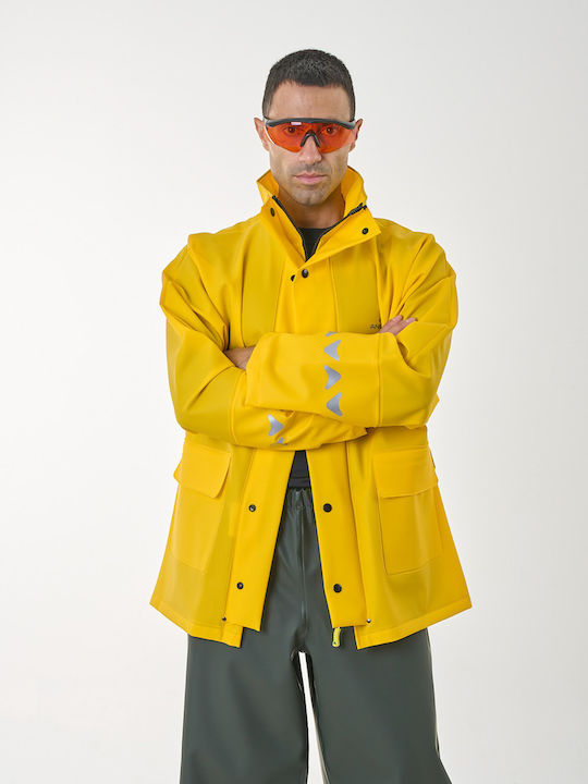 Anorak Αδιάβροχο Σακάκι Ανακλαστικό Street R Long Κίτρινο