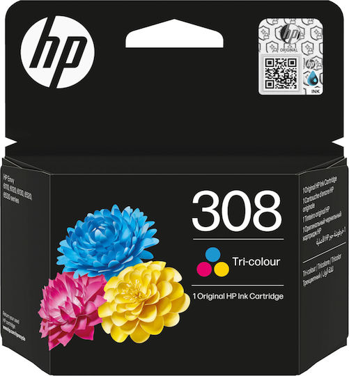 HP 308 Tri-Color Original InkJet Printer Ink Multiple (Color) (7FP20UE)