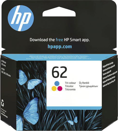 HP 62 Γνήσιο Μελάνι Εκτυπωτή InkJet Πολλαπλό (Color) (C2P06AE)