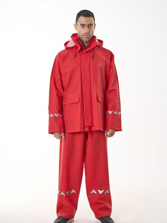 Anorak Wasserdichter Anzug Avenue R Lang Rot