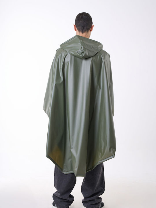Anorak Αδιάβροχο Πόντσο Jumper Λαδί-one Size