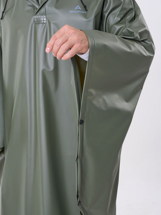 Anorak Αδιάβροχο Πόντσο Jumper Λαδί-one Size